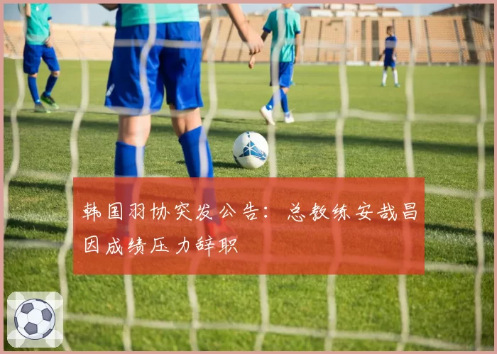 韩国羽协突发公告:总教练安哉昌因成绩压力辞职